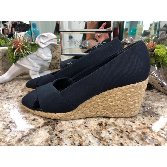 Ralph Lauren Shoes - Chaps by Ralph Lauren Cecilia Wedges Navy Blue 9.5